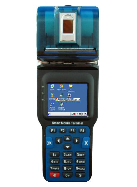 2.4 inch Wifi bluetooth GPS 3G GPRS POS windows CE6.0 Thermal printer PDA handhelds terminals mobile computer