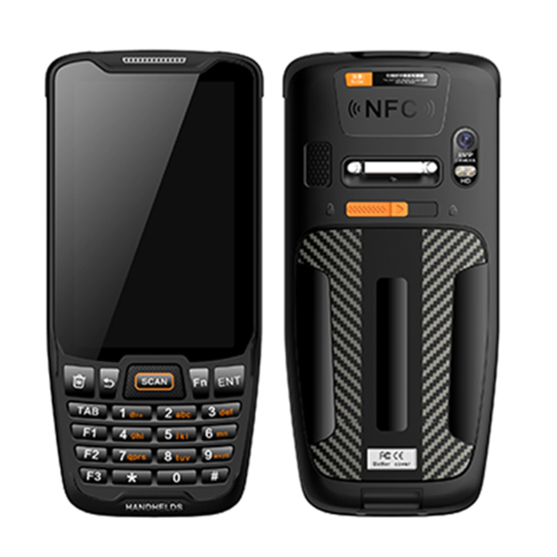 Cheapest Factory 4 Inch PDAs With Buttons Logistics Mobile Computer 2D Barcode Scanner Handheld NFC Backup Battery Handstraps
