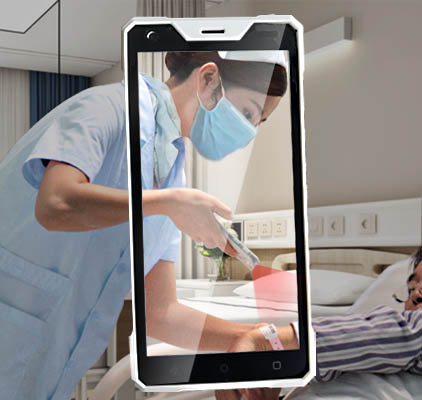 5.5 Inch Antibacterial Materials Handheld Computer Mobile Terminal PDA Android Octa-core QR Code 2D Barcode Scanner With NFC