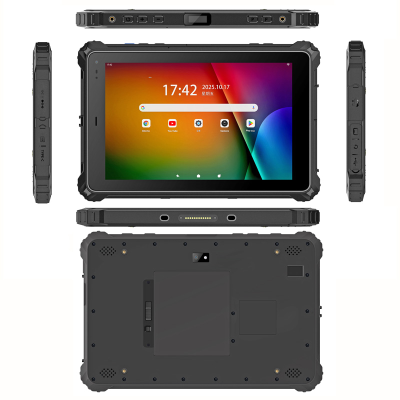 Cheapest Factory 10.1 Inch 5G Rugged Tablet PC Android 16 Qualcomm QCM6690 IP68 Rugged Tablets with NFC Wifi6 RJ45 LAN 1000cd/m2