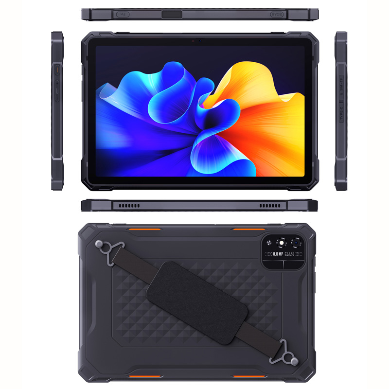 Cheapest Factory 11" Android 16 Mediatek MTK8781 8+128GB FHD IP68 Rugged Tablet PC with NFC Handstrap Industrial Tablets