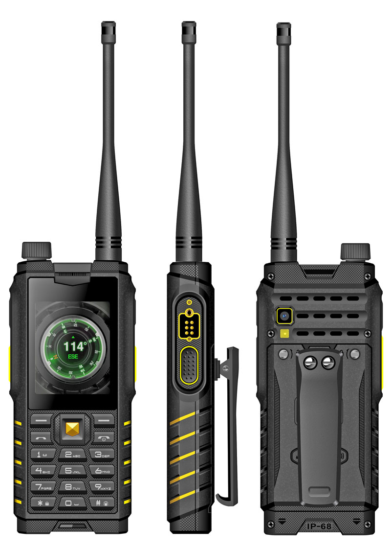 Cheapest Factory 2.4 Inch Rugged Phone Android 8.1 Rugged DMR Waikie-Talkie PTT NFC SOS Docking Station Explosion-proof DMR