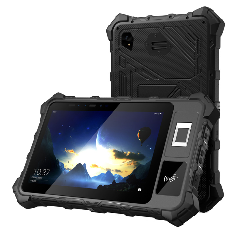 Cheapest 8 Inch Rugged Tablet PC with GMS RJ45 LAN Front NFC FAP Optical10/20/30 2D Barcode Scanner UHF Industrial Tablet PC