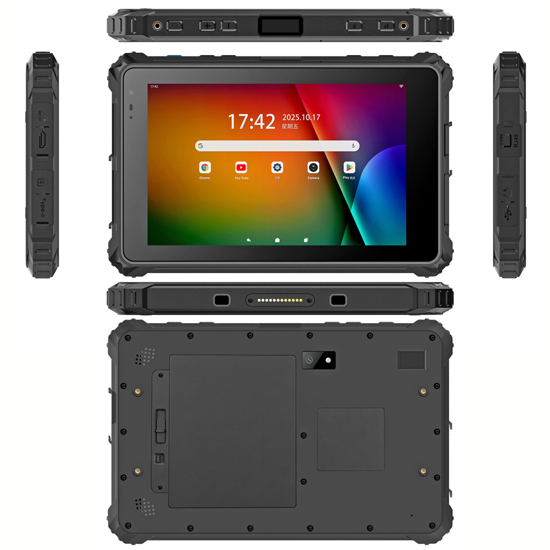Cheapest Factory 8 Inch 5G Rugged Tablet PC Android 16 Qualcomm QCM6690 IP68 Rugged Tablets PC with NFC Wifi6 RJ45 LAN 1000cd/m2