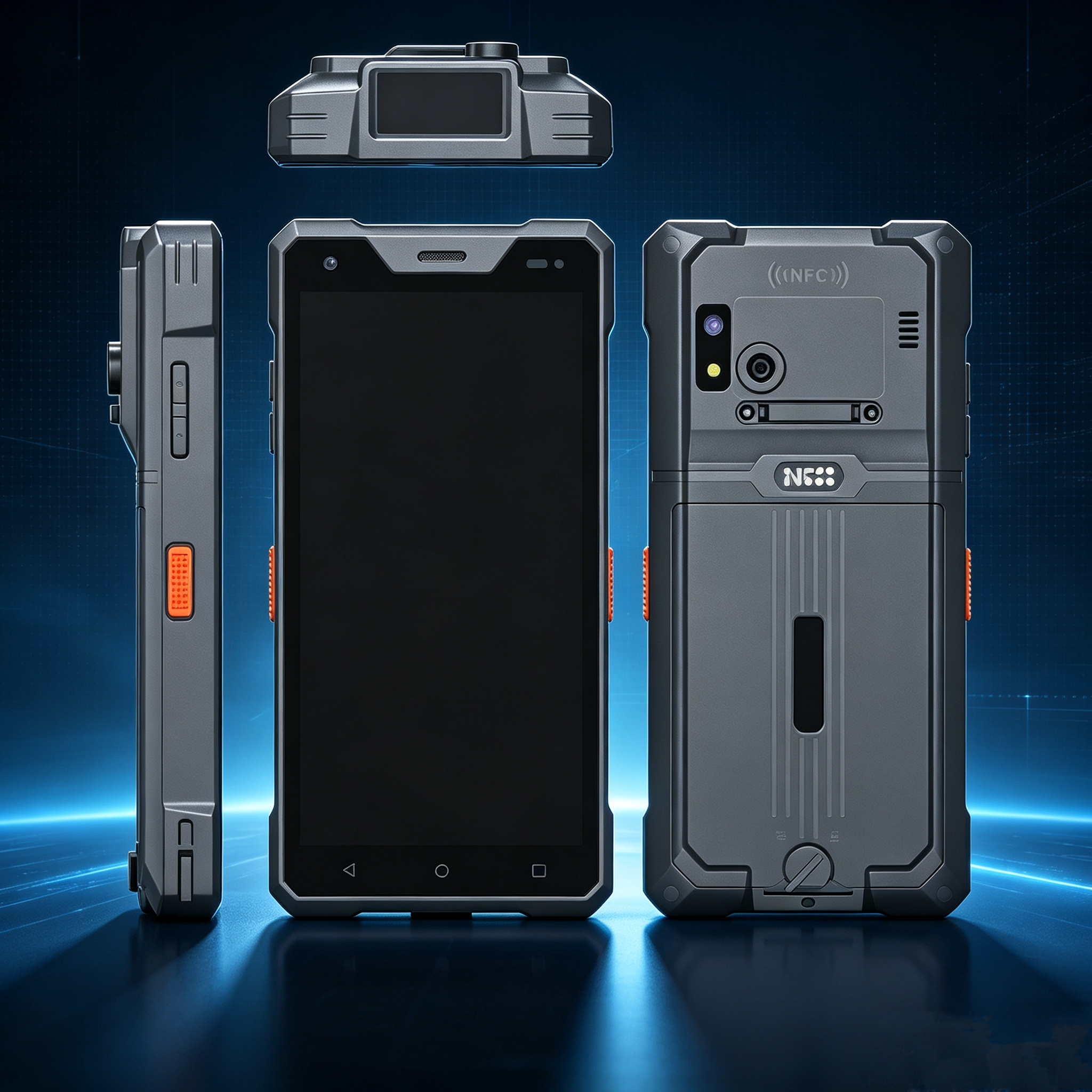HiDON Direct Factory 5.5 Inch PDA Handheld Computers with NFC RFID 2D Qr Code Barcode Scanner Logistics/Warehouse Data Collector